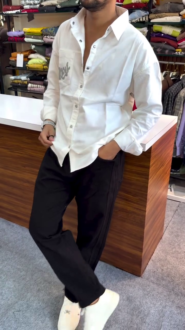 Stylish  Casual Shirt with Minimal Graphic Design
