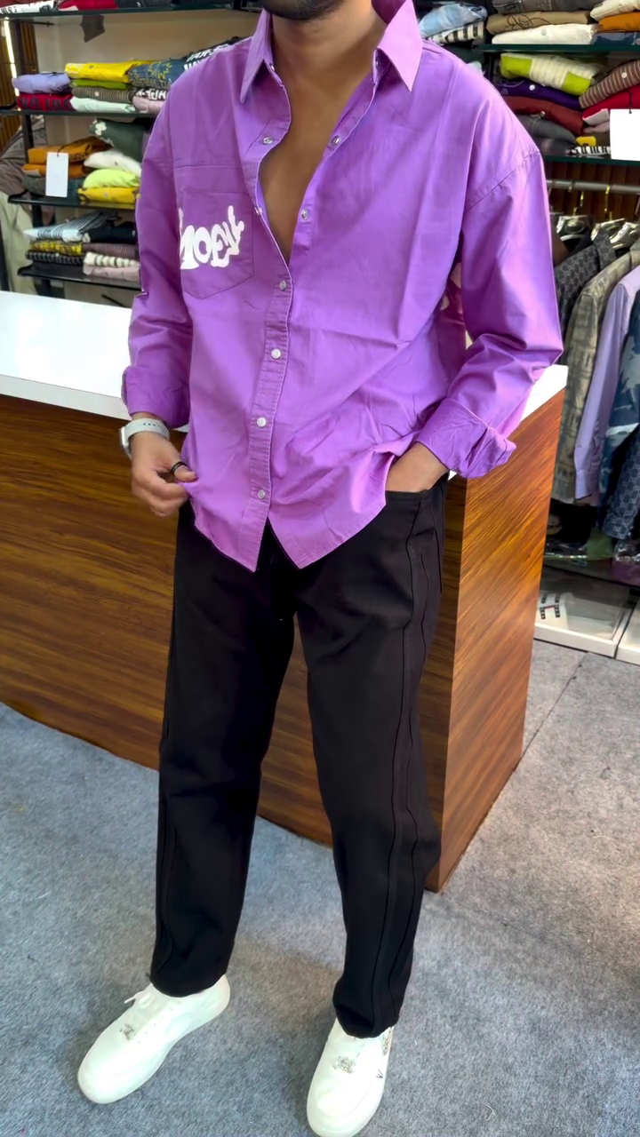 Stylish  Casual Shirt with Minimal Graphic Design