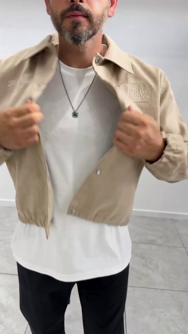 Stylish Beige Jacket for Men – Modern Streetwear with a Premium Look