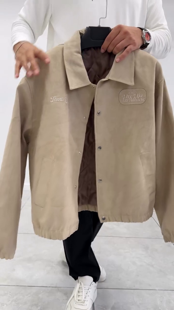 Stylish Beige Jacket for Men – Modern Streetwear with a Premium Look